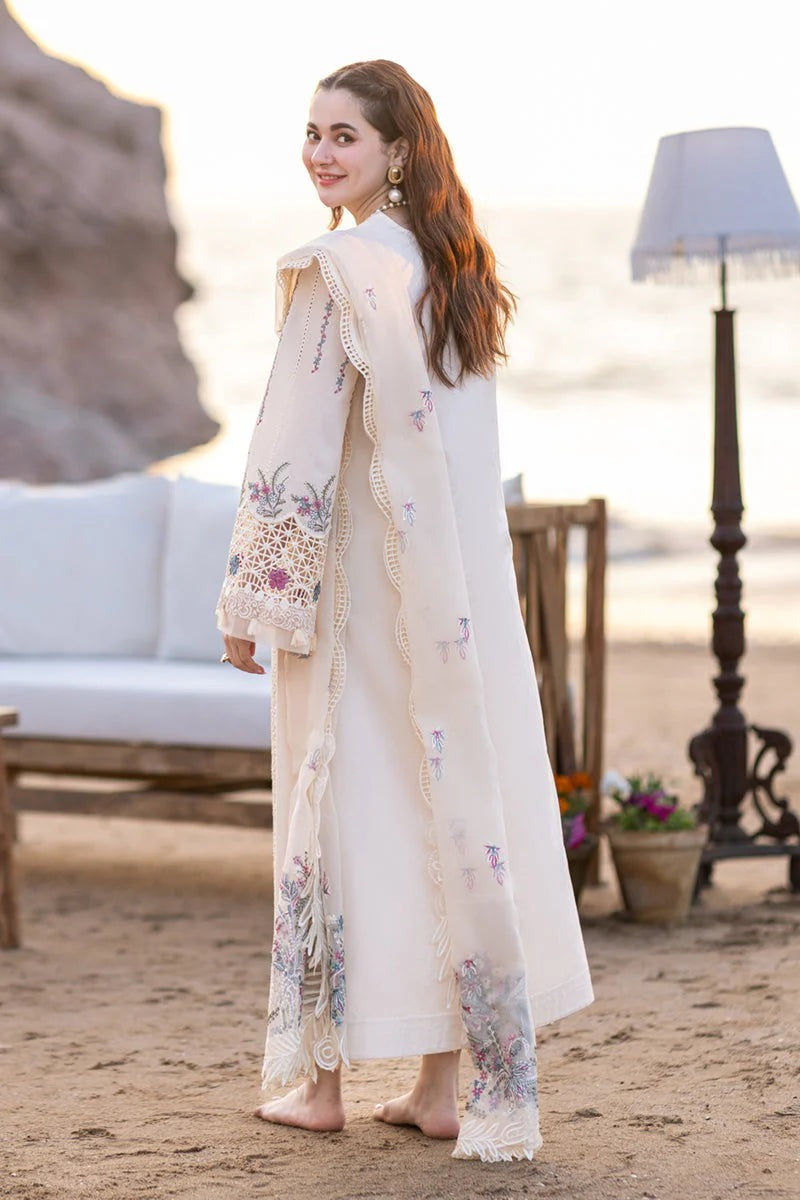 QALAMKAR - 3 PIECE CHIKANKARI EMBROIDERED LAWN SUIT UNSTITCHED BW997 - Brands Wear