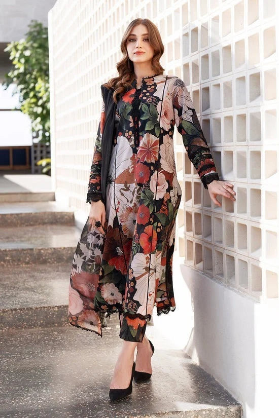 Baroque Winter 3PC Linen Bana Dora Digital Print Dress 2091