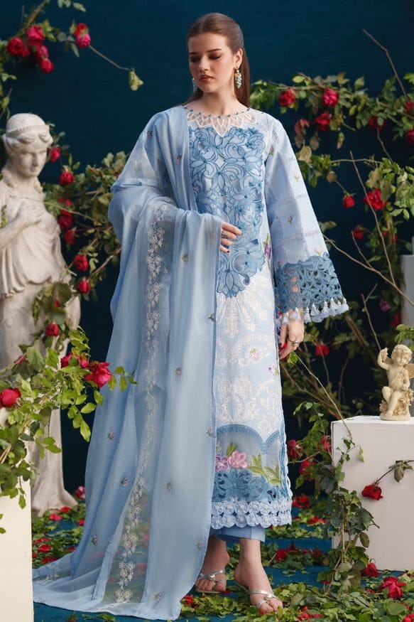 PARISHAY - SUMMER 3 PIECE LAWN EMBROIDERY FRONT WITH CHIFFON EMBROIDERY DUPATTA BW2030 - Brands Wear