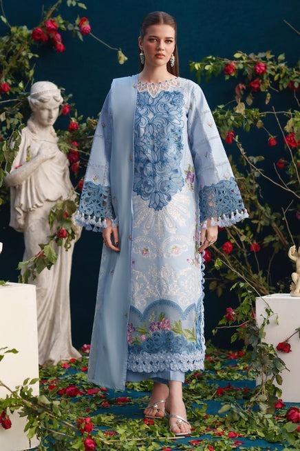 PARISHAY - SUMMER 3 PIECE LAWN EMBROIDERY FRONT WITH CHIFFON EMBROIDERY DUPATTA BW2030 - Brands Wear