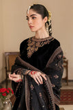 3 PIECE UNSTITCHED EMBROIDERED VELVET DRESS BW563 - Brands Wear