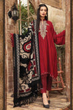 3Pc Dhanak Embroidered Suit Printed Shawl Bw2082
