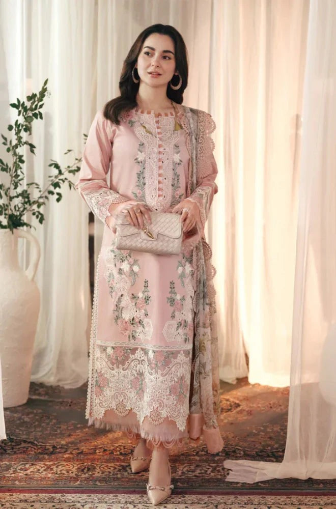 JADE - 3 PIECE LAWN CHIKANKARI EMBROIDERED SUIT UNSTITCHED BW1053 - Brands Wear