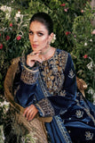 3 PIECE UNSTITCHED EMBROIDERED VELVET DRESS BW607 - Brands Wear