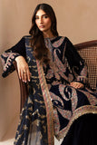 jazmin 3 PIECE UNSTITCHED EMBROIDERED VELVET DRESS BW1303