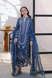 QALAMKAR - 3 PIECE LAWN EMBROIDERED SHIRT WITH ORGANZA EMBROIDERED DUPATTA BW2029 - Brands Wear