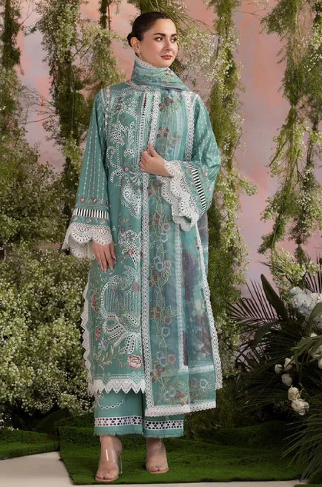 SOBIA NAZIR - 3 PIECE LAWN EMBROIDERED SHIRT WITH CHIFFON PRINTED DUPATTA BW2025 - Brands Wear