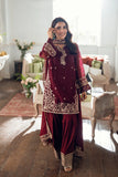 Azure3 Piece Unstitched Embroidered Shirt With Chiffon Embroidered Shawl Bw2089