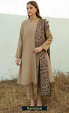 Baroque 3 Piece Embroidered Dhanak Unstitched Dress Bw1353