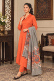 Winter Unstitched 3Pc Dhanak Dress With Digital Printed Dhanak Shawl BW2097