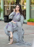 MUSHQ - 3 PIECE LAWN CHIKANKARI EMBROIDERED SUIT UNSTITCHED BW1047 - Brands Wear