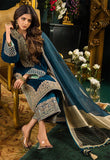 ASIM JOFA - 3 PIECE UNSTITCHED EMBROIDERED VELVET DRESS BW414 - Brands Wear