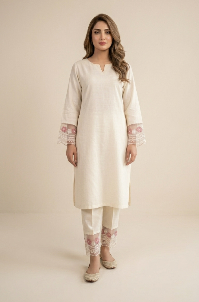 2PC LAWN  EMBROIDERED UNSTITCHED BW2048