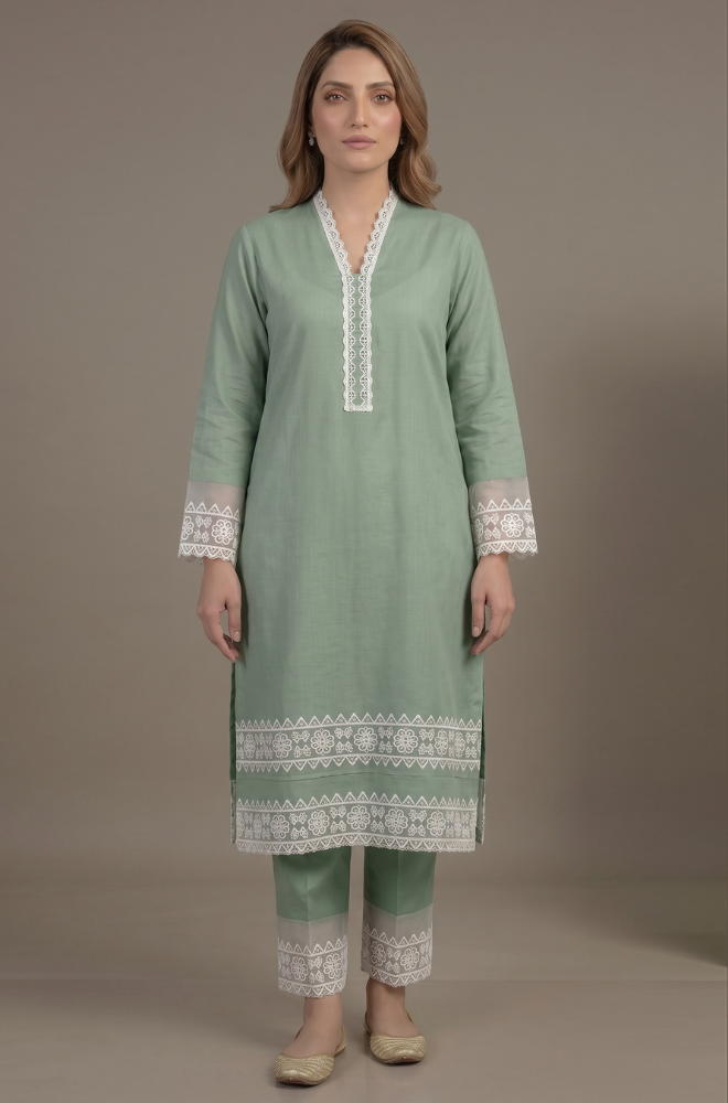 2PC LAWN EMBROIDERED UNSTITCHED BW2049