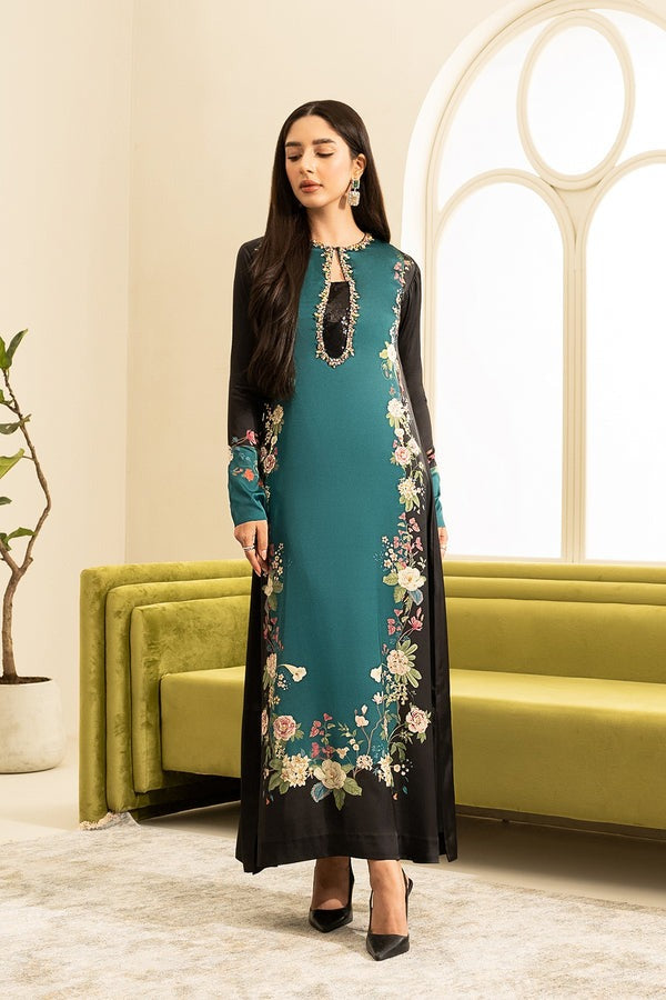 LULUSAR - 3 PIECE WINTER UNSTITCHED SHAMOZ SILK FABRIC in FLORAL PRINT BW828 - Brands Wear