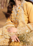 Lawn 3-piece Chikankari embroidered shirt set with organza embroidered dupatta by Brands Wear, featuring intricate needlework and elegant fabric.
