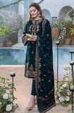 3 PIECE UNSTITCHED EMBROIDERED VELVET DRESS BW402 - Brands Wear