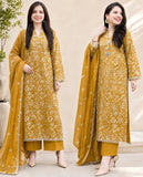 BAREEZE -SUMMER EMBROIDED 3PC LAWN BW2044