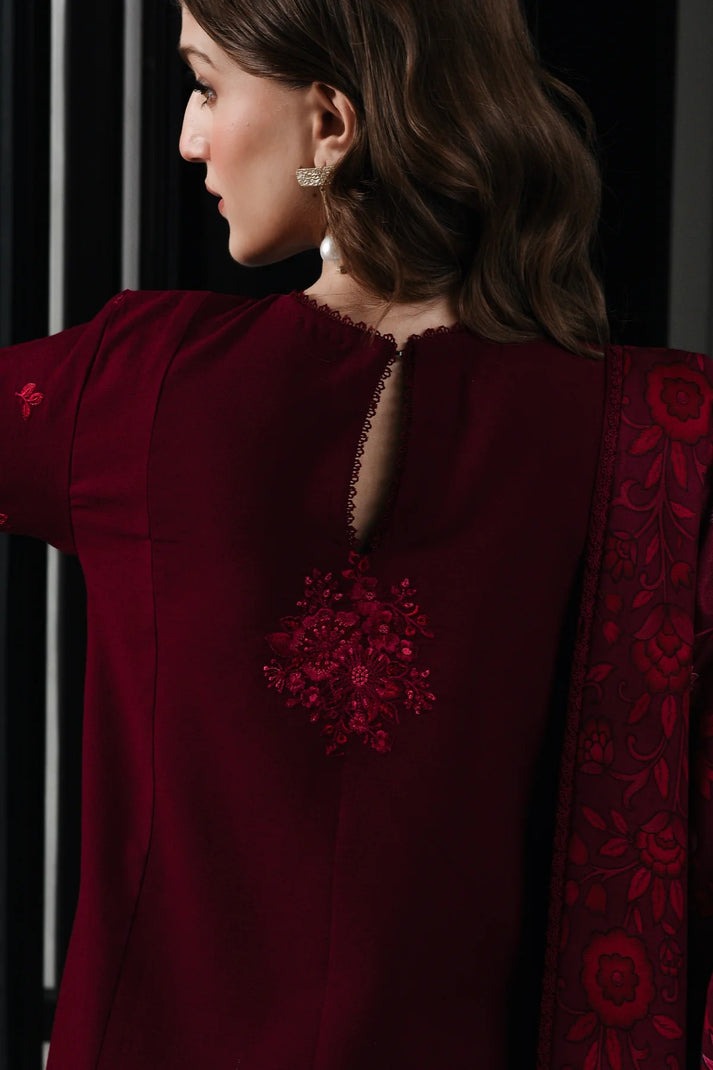 Embroidered lawn summer 3-piece Batik dress set by Brands Wear, featuring intricate embroidery and lightweight fabric.