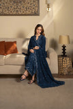 SAPPHIRE - 3 PIECE DHANAK EMBROIDERED SHIRT WITH DHANAK EMBROIDERED SHAWL BW2504 - Brands Wear