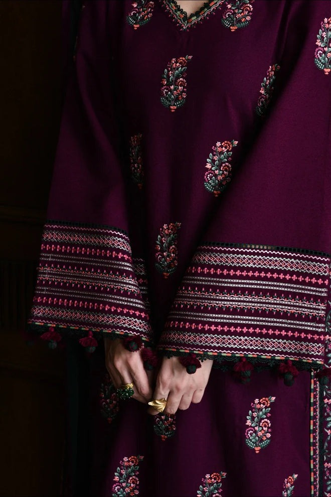BATIK - 3 PIECE DHANAK EMBROIDERED SHIRT WITH DHANAK EMBROIDERED SHAWL BW1236 - Brands Wear