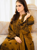 LIBAS - 3 PIECE EMBROIDERED DHANAK SUIT WITH HEAVY EMBROIDERED DHANAK SHAWL - Brands Wear