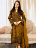 LIBAS - 3 PIECE EMBROIDERED DHANAK SUIT WITH HEAVY EMBROIDERED DHANAK SHAWL - Brands Wear