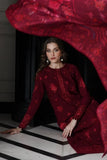 ZAIB  3Pc Dhanak Embroidered Suit Printed Shawl Bw2087