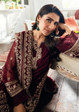 Azure3 Piece Unstitched Embroidered Shirt With Chiffon Embroidered Shawl Bw2089