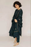 WINTER 3 PIECE DHANAK EMBROIDERED SHIRT WITH DHANAK EMBROIDERED SHAWL BW1312