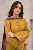 Jazmin 3 Piece Embroidered Dhanak Unstitched Dress Bw1354