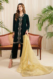 Ziva 3 PIECE UNSTITCHED EMBROIDERED VELVET DRESS BW1307