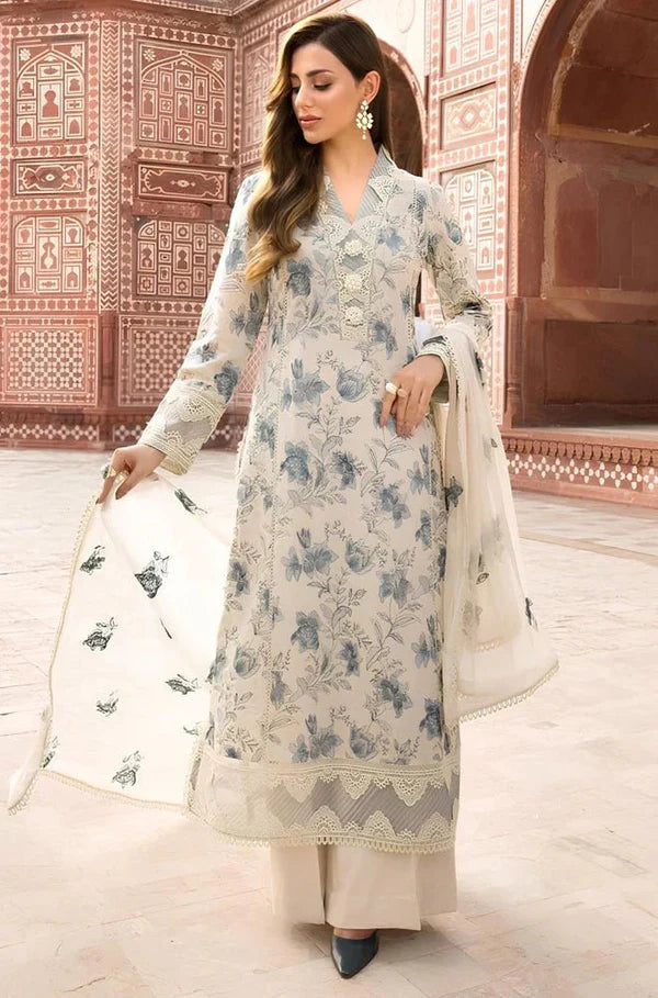 BAREEZE - 3 PIECE SUMMER LAWN EMBROIDERED SHIRT WITH EMBROIDERED CHIFFON BUPATTA BW18
