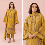 SAPPHIRE- 3 PIECE UNSTITCHED EMBROIDERY LAWN DRESS & CHIFFON DUPATTA BW2011