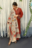 URGE 3PC EMBROIDERED DHANAK SUIT BW1315